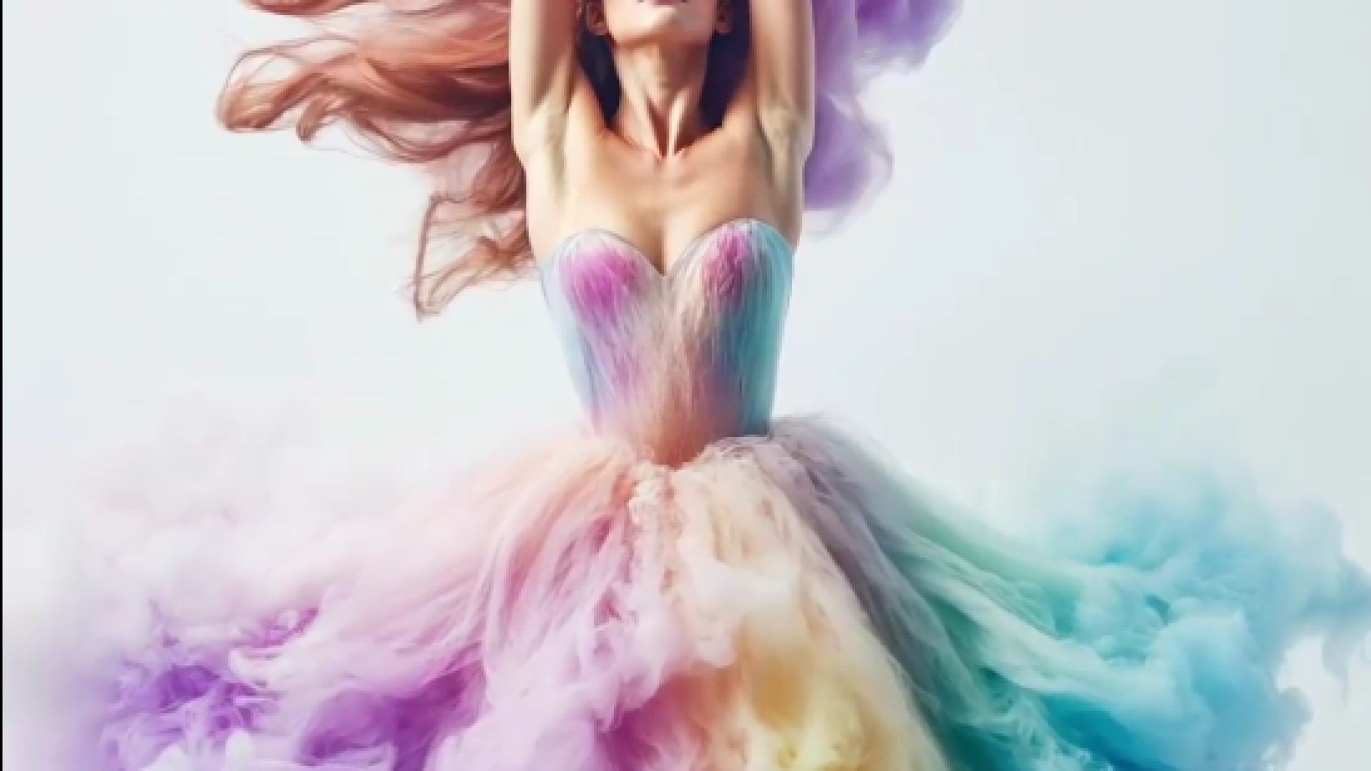 Elegant Ballerina Dances in Colorful Smoke | Artistic Ballet in Motion
